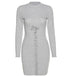 Round Neck Strap Sexy Slim-Fit Breast Display Dress